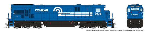 PRE-ORDER: Rapido 42107 - GE C36-7 DC Silent Conrail (CR) 6635 - HO Scale
