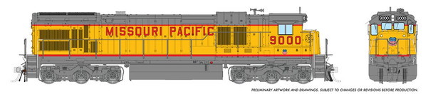 PRE-ORDER: Rapido 42115 - GE C36-7 DC Silent Missouri Pacific (MP) 9014 - HO Scale