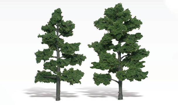 Woodland Scenics TR1516 - Ready Made Realistic Trees™ Medium Green - 2/pkg - 6" - 7"