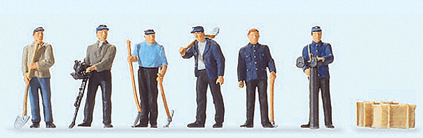 Preiser 10602 - Railroad Personnel -- Standing Track Workers  - HO Scale