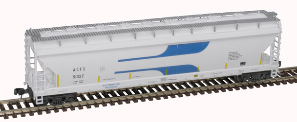 Atlas Master 50006082 - Pressureaide Centerflow Hopper American Car & Foundry (ACFX) 51397 (Venturi) w/conspic stripes - N Scale