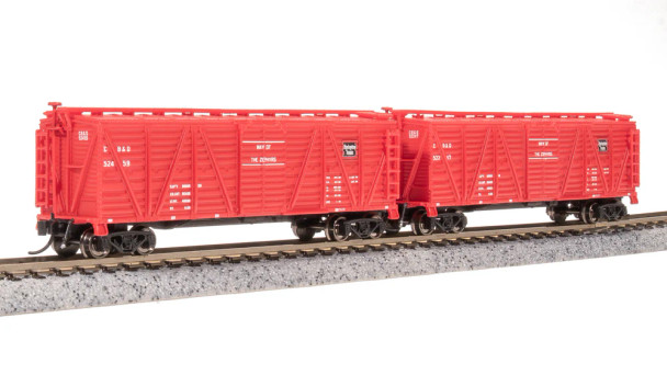 Broadway Limited 8481 - 40' Wood Stock Car 2-Pack Chicago, Burlington & Quincy (CB&Q) 52750, 52837 - N Scale