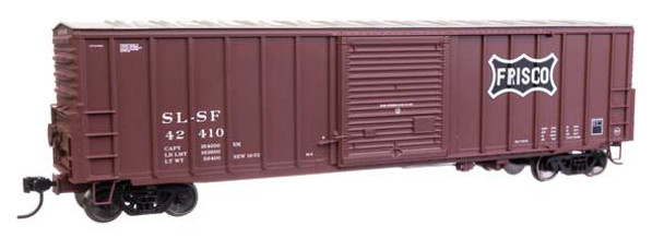 Walthers Mainline 910-46012 - 50' ACF Exterior Post Dreadnaught End Plate B Boxcar St Louis - San Francisco (SLSF) 42410 - HO Scale