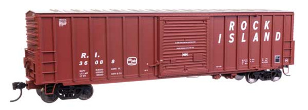 Walthers Mainline 910-46020 - 50' ACF Exterior Post Dreadnaught End Plate B Boxcar Rock Island (RI) 36088 - HO Scale