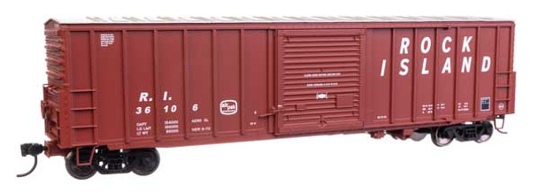 Walthers Mainline 910-46021 - 50' ACF Exterior Post Dreadnaught End Plate B Boxcar Rock Island (RI) 36106 - HO Scale