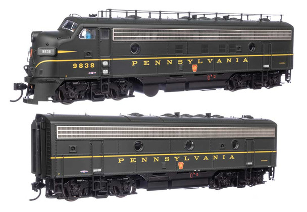 Walthers Proto 920-42538 - EMD FP7AB - EFP-15, EH-15  (Brunswick Green, Keystone) w/ DCC and Sound Pennsylvania (PRR) 9838A, 9838 - HO Scale