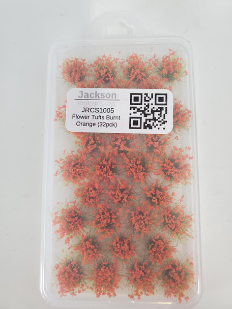 Jackson Railcar S1005 - Flower Tufts Burnt Orange (32pck)  - Multi Scale