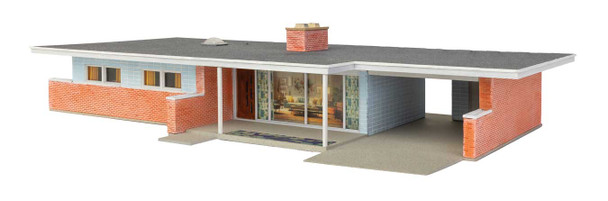 Walthers Cornerstone 933-4156 - Mid-Century Modern Home  - HO Scale Kit