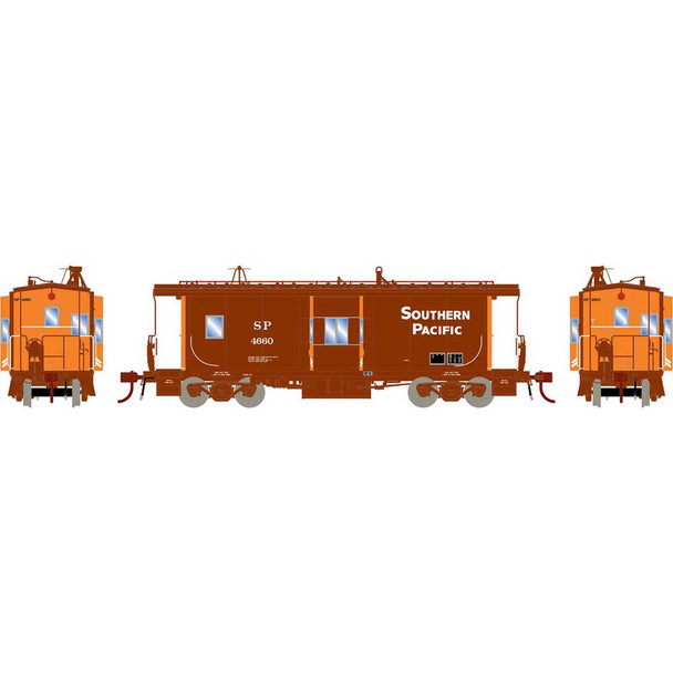 Athearn Genesis 78393 - Bay Window Caboose w/ Lights & Sound Southern Pacific (SP) 4675 - HO Scale