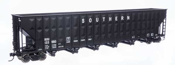 Walthers Mainline 910-56329 - 73'3" Greenville 7,000 Cubic Foot Wood Chip Hopper (Black) Southern (SOU) 133550 - HO Scale