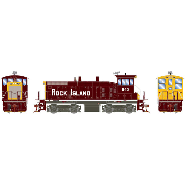 Athearn 29662 - EMD SW1500 DC Silent Rock Island (RI) 940 - HO Scale