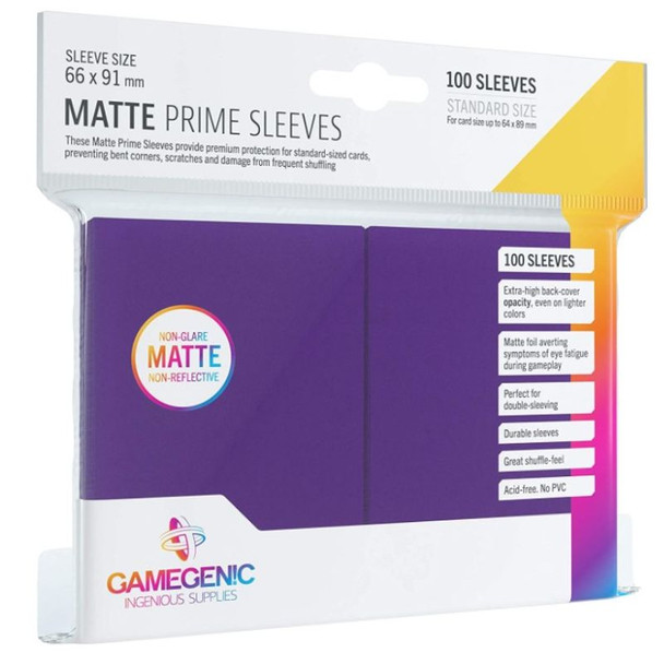 Gamegenic GG1033 - Matte Prime Sleeves: Purple