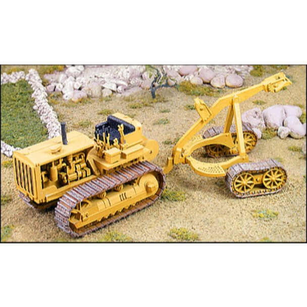 GHQ 61004 - 1940s D8/8R Crawler Tractor w/ Logging Arch & Figure   - HO Scale Kit