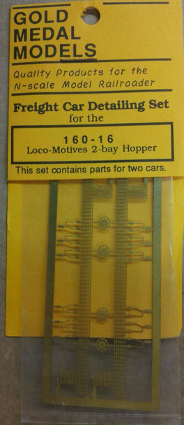 Gold Medal Models 160-16 - Loco-Motives Two-Bay Hopper Detail Set - N Scale