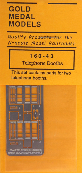 Gold Medal Models 160-43 - Telephone Booths (2)- N Scale