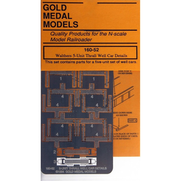 GMM 160-52 - Detailing Set for Walthers 5-Unit Thrall Well Car (parts for five Units)