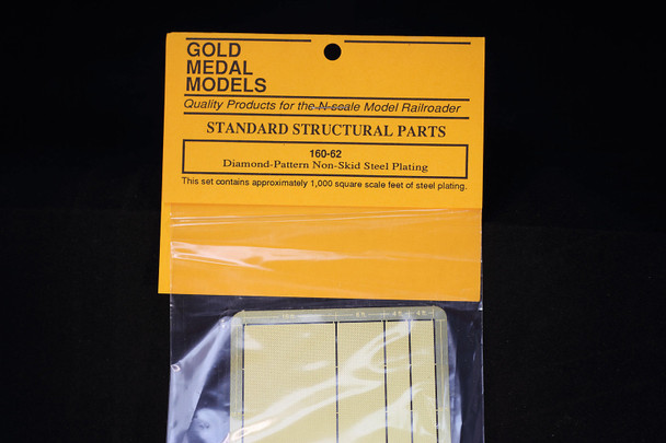 Gold Medal Models 160-62 - Diamond Pattern Non-Skid Steel Plating - N Scale