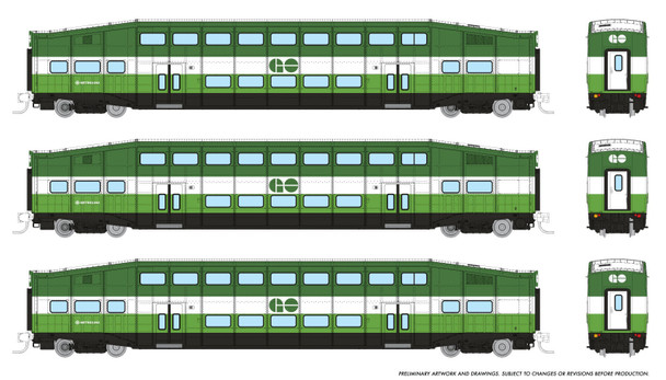 PRE-ORDER: Rapido 546018 - Bilevel Commuter Car Set Metrolink (SCAX) Coaches: 2002 2065 2079 - N Scale