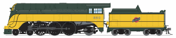 PRE-ORDER: Broadway Limited 9548 - ALCo 4-6-2 "Yellow Jacket" (Paragon4 Sound/DC/DCC/Smoke) Chicago & Northwestern (CNW) 617, 1952 Appearance - HO Scale