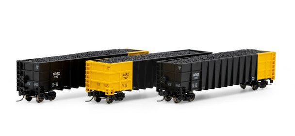 Athearn 3890 - Thrall High Side Gondola w/Load (3) Northern Indiana Public Service (NORX) Set #2 - N Scale