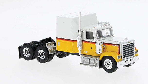 Brekina 85782 - Chevrolet Bison Semi Tractor Only White, Yellow, Black, Orange  - HO Scale