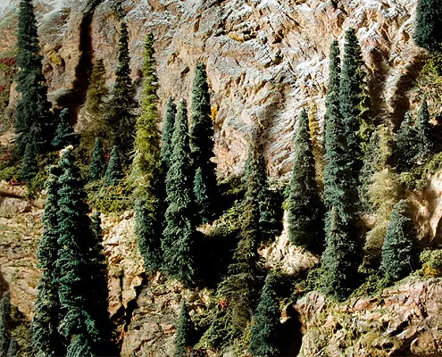 Superior Scenics E1.5 - 1.5" Evergreen Trees (5)  - Multi Scale