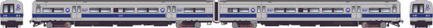 PRE-ORDER: Rapido 207052 - Budd M3A Set (DC Silent) Metro North Commuter Railroad (MNCR) Blue Stripe Scheme: #8004 + 8005 - HO Scale