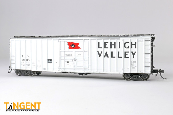 Tangent Scale Models 14036-04 - PRR Shops X58 Plug Door Boxcar Lehigh Valley (LV) 8208 - HO Scale
