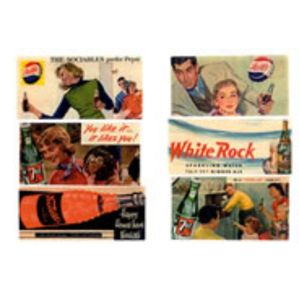 JL Innovative 326 - Vintage Soft Drink Billboard Signs 1930's to 1960's    - N Scale