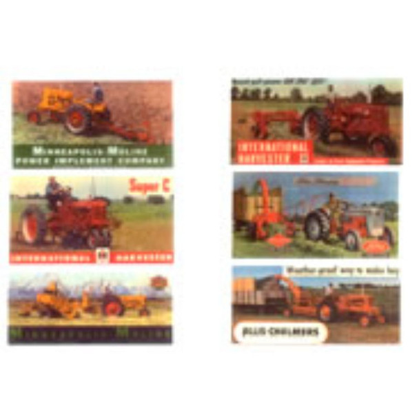 JL Innovative 376 - Vintage Tractor Billboard Signs1940's-50's(6)    - HO Scale Kit