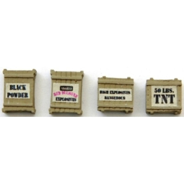 JL Innovative 532 - Custom Crates Explosives / TNT Tan (4)    - HO Scale