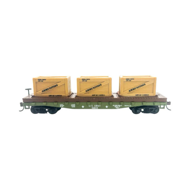 Rock Island Hobby 032211 - Flat Car With Crates US Army (USAX) - HO Scale