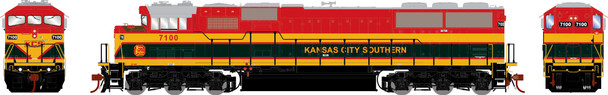 PRE-ORDER: Athearn Genesis 2367 - EMD SD60M Tri-Clops (DCC and Sound) Kansas City Southern (KCS) 7100 - HO Scale