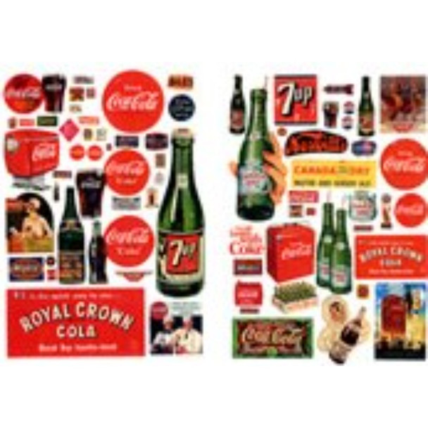 JL Innovative 697 - Vintage Softdrink Posters/Signs 30's-50's (72)    - N Scale