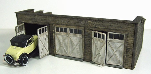 Rail Scale Models M7004 - 3-Stall Garage  - HO Scale Kit