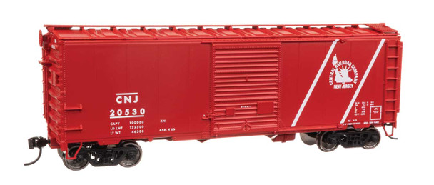 Walthers Mainline 910-45207 - 40' ACF Welded Boxcar w/8' Youngstown Door Central of New Jersey (CNJ) 20918 - HO Scale