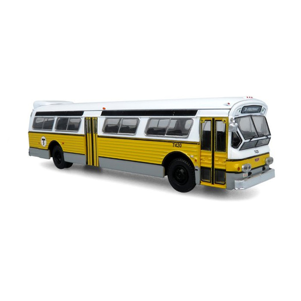 Iconic Replicas 87-0453 - Flxible 53102 Transit Bus: MBTA Boston  - HO Scale