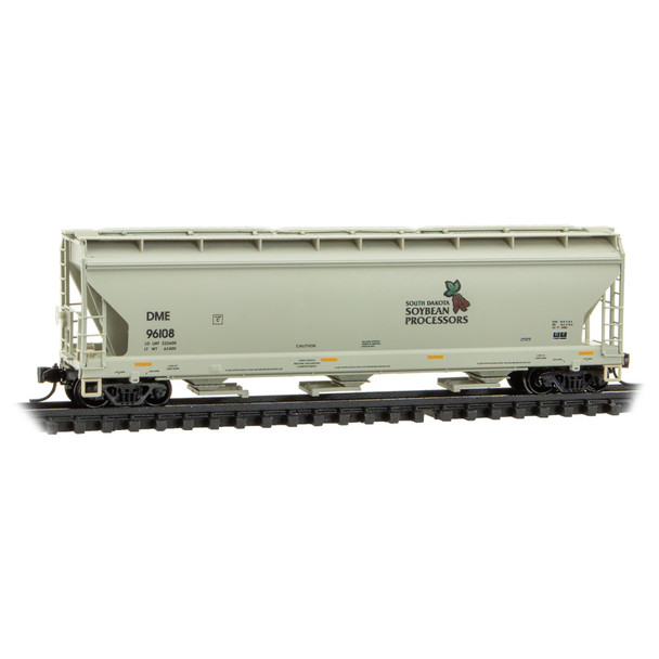 Micro-Trains Line 09400910 -  3 Bay Covered Hopper Dakota, Minnesota & Eastern (DME) 96108 - N Scale