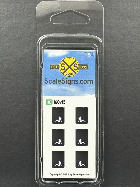 ScaleSigns HO-1160-015 - Mud Flap Mud Flap Girl  - HO Scale