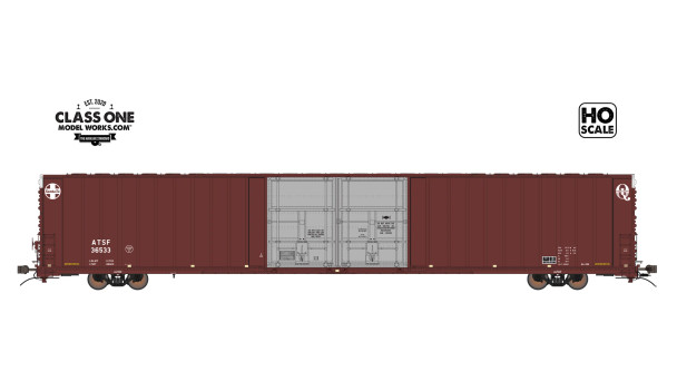 Class One Model Works FC00327 - Thrall 86' Highcube 4-Door Boxcar Atchison, Topeka and Santa Fe (ATSF) 36553 - HO Scale