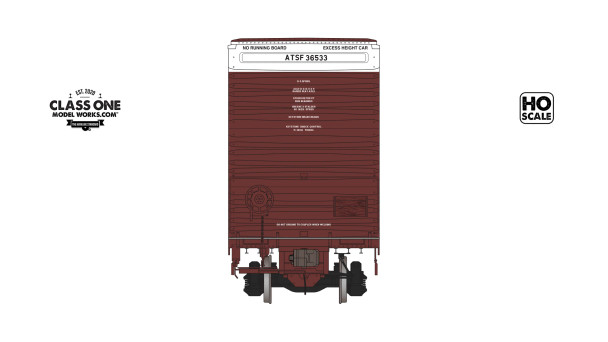 Class One Model Works FC00328 - Thrall 86' Highcube 4-Door Boxcar Atchison, Topeka and Santa Fe (ATSF) 36555  - HO Scale