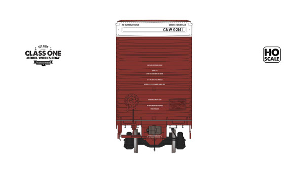 Class One Model Works FC00330 - Thrall 86' Highcube 4-Door Boxcar Chicago & Northwestern (CNW) 92147 - HO Scale