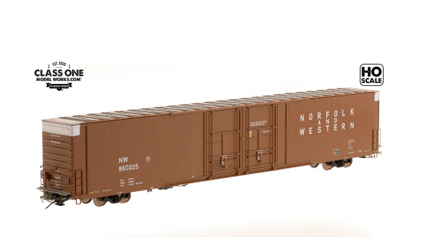 Class One Model Works FC00337 - Thrall 86' Highcube 4-Door Boxcar Norfolk & Western (NW) 860325 - HO Scale