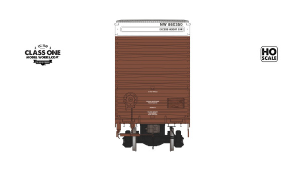 Class One Model Works FC00338 - Thrall 86' Highcube 4-Door Boxcar Norfolk & Western (NW) 860350 - HO Scale