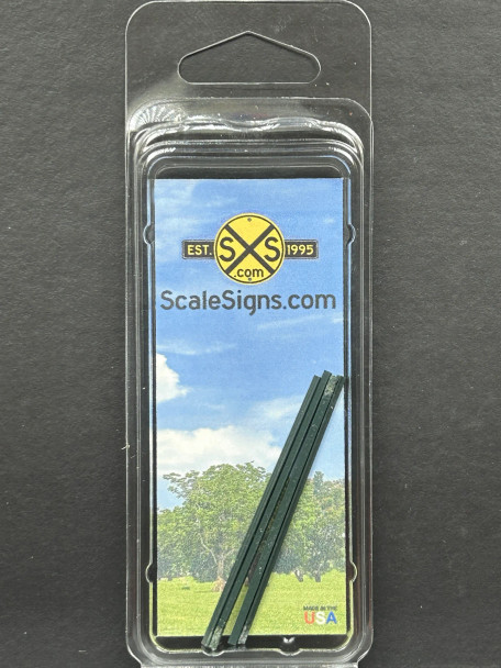 ScaleSigns HO-1000-001 - Dark Green "Tee" Poles  - HO Scale