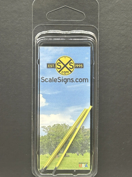 ScaleSigns HO-1000-007 - Yellow "Tee" Poles  - HO Scale