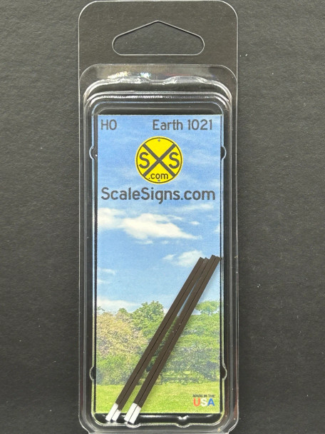 ScaleSigns HO-1003-006 - 4"x4" Square Black Poles  - HO Scale