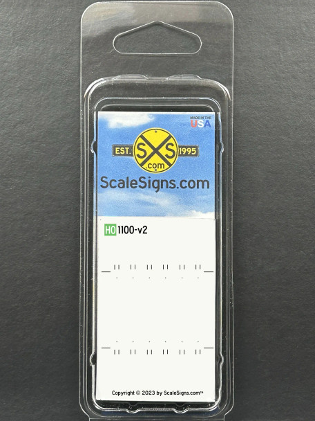 ScaleSigns HO-1100-001-v02 - Simulated Strip White  - HO Scale