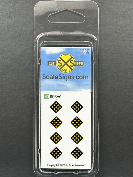 ScaleSigns HO-1100-003-v01 - Yellow Object Markers  - HO Scale