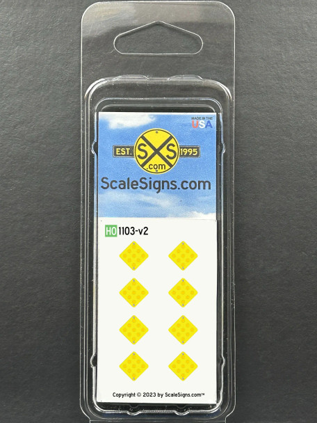 ScaleSigns HO-1100-003-v02 - Yellow Object Markers  - HO Scale
